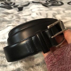 Coach Black Leather Belt